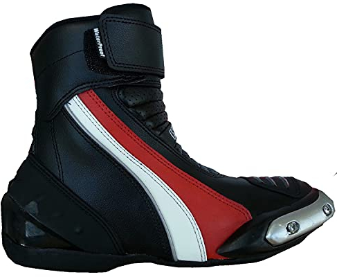 WinNet Stivaletti da Moto Racing Design Basso con Protezioni e Sliders (numeric_43)