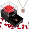 Geschenke für Frauen Ewige Rose Geburtstagsgeschenk für Frauen Infinity Rosen Konservierte Rose mit Schmuck Geschenkbox Ewige Blume Geschenke für Mama Mädchen Oma Frau Geschenk Freundin Geburtstag