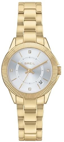 Breil Orologio DONNA SHIMMERY quadrante MONO-COLORE ARGENTO movimento SOLO TEMPO - 3 LANCETTE QUARZO e BRACCIALE ACCIAIO COLORATO ORO TW1940