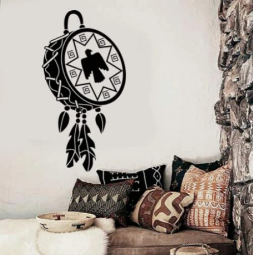 Dreamcatcher drum wall stickers amulet amulet bird vinyl stickers home living room bedroom decoration beautiful stickers42x81cm