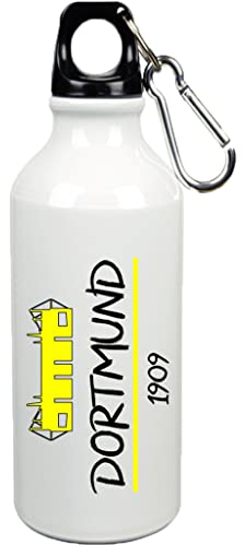 Deutschland Trinkflasche Dortmund Stadion 1909 mit Karabiner - 500 ml - Freizeitsport, Picknick, Schule, Kind