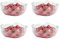 Eden & Willow E&W Wavy Gold Edge Glass Serving Bowls, Dishes for Salad, Fruits and Desserts (4, Large)