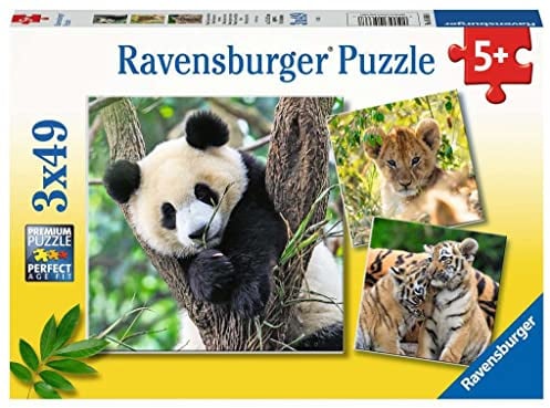 Ravensburger Wildlife 3x 49 Piece Jigsaw Puzzles for Kids Age 5 Years +