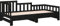 Susany Tagesbett Schlafcouch Gästebett Holzbett Polsterbett mit Lattenrost Bettgestell Ausziehbett Funktionsbett Sofabett Schlafsofa Bettsofa Jugendbett Sofa Couch 2x(90x200) cm,Schwarz