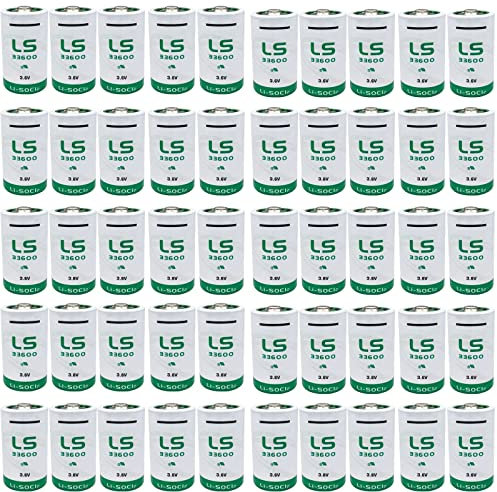 50 Pack zoyfayl LS33600 Battery Replacement for saft LS33600 3.6 Volt D 17000 mAh Lithium Battery (50 Pack)