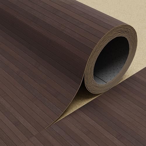 DE-COmmerce Fertigparkett aus Bambus FLEXBAMBOO Muster 20x25 cm Bodenbelag mit rutschhemmender Rückenausstattung | Farbe: mocha