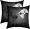 Spiele 2er Set Kissenbezüge 40x40cm für Sofa Schlafzimmer Karikatur Videospiel Gamepad Dekokissen Couch Sofa Bett Auto Dekor Graffiti Stil Kissenhülle Neuheit Modern Gamer Kissenbezug Raumdekor