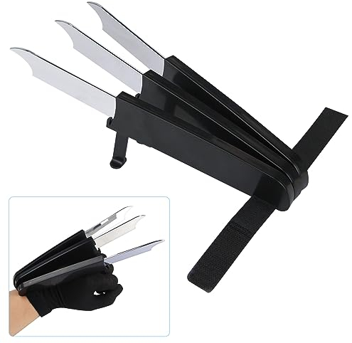 Taixinpower Superhelden-inspirierte Kralle-Handschuhe - Realistische Kostümrequisiten (Galvanisiertes Silber)