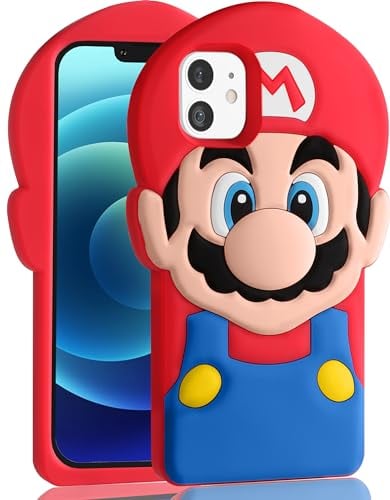 oqpa iPhone 11 Case, Cute Cartoon 3D Character Design Boys Girls Women Teens Kawaii Unique Funny Cool Funny Silicone Soft Shockproof Maro