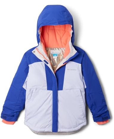 Columbia Mädchen Mighty Mogul 3 Jacket Skijacke, Snowdrift/Clematis Blue, Groß