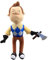iFii Hello Neighbor Plush Toy 30cm, Cute Hello Neighbor Game Stuffed Doll in Apron with Axe/Mug/Flashlight Birthday Gift for Fans (With Axe)