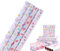 HBell Wrapping Paper Rolls, 4 Rolls of Wrapping Paper 43 cm x 3 m, Birthday Wrapping Paper Roll, Love Rainbow Wrapping Paper, Suitable for Valentine's Day, Party, Wedding, Baby Shower, Festive