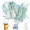 Zamety Silikon Eiswürfelform, 4-Fach Silikonform Katze, Eiswürfelform mit Deckel, Wiederverwendbar Eiswürfel Form für Cocktail Whisky Obst Wein Kaffee, Grün