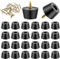 24 Stück Gummifüße Schraubbar Rubber Base Mit Schrauben rutschfeste Gummifüße Schwarz Gummipuffer Möbelfüße Für Möbel, Elektronik Und Anwendung