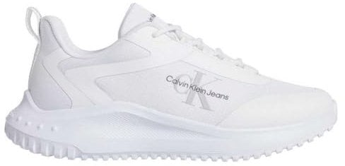 Calvin Klein Baskets Runner Femme Eva Runner Low Lace Mix sans Lacet, Blanc (Triple Bright White), 37