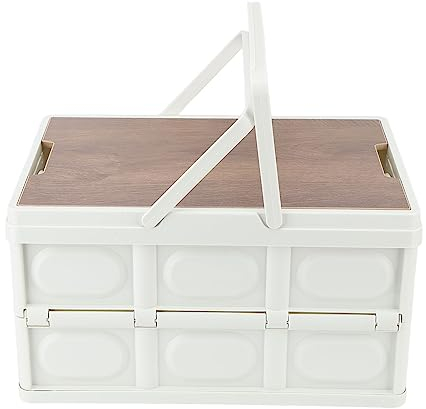 Zusammenklappbare Aufbewahrungsbox mit Holzdeckel, Aufbewahrungsbox mit Deckel und Griff, Aufbewahrungsbox mit Deckel, Aufbewahrungsbox für Den Außenbereich,(140 X 70cm / 55.12 X 27.56in)