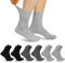 Aomig Chaussettes Diabétiques Homme Femme, 6 Paires Noir Chaussettes Diabétiques Sans Coutures, Sans Elastique Non Comprimantes Amples Socquettes Diabetique en Coton