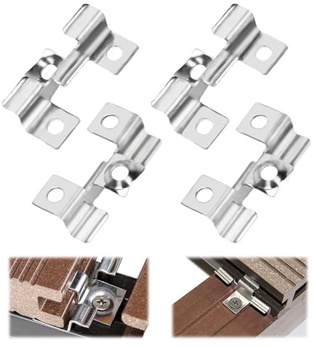 aleawol Lot de 100 clips WPC en acier inoxydable - 8 mm - Clips de fixation pour sols en plastique et bois composite - Planchers en bois et bambou résistants à la corrosion - Sans vis