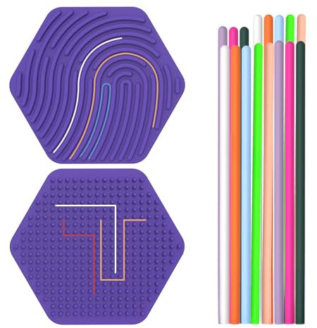 BUBBLEBAY Sensorik - Giocattolo a doppia faccia Sensory Board Sensory Toy lenitivo per bambini, colore: lilla