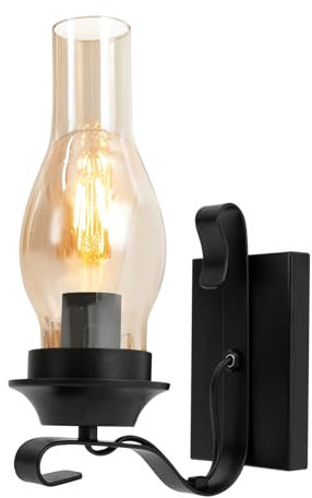 biusgiyeny Rustikale Wandleuchte Einfach Kreativ Wandleuchte Retro Nostalgische Wandleuchte Vintage Antik Nostalgie Innen Design Wandlampe E27 Haken hängende Wandleuchte