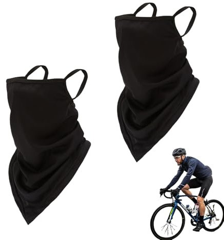 2 Stücke Halbe Sturmhaube Motorrad,Ear Loops Motorrad Maske,Halswärmer Motorrad Halstuch mit Ohrschlaufen,Winter Herren Skimaske,Schlauchschal Damen,Fahrrad Multifunktionstuch,Sport Mundschutz Kinder