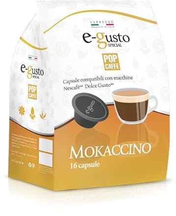 96 Capsule Caffé compatibile con Nescafè Dolce Gusto POP CAFFE E-GUSTO MOCACCINO Solubile per Macchine Nescafé a capsule compatibile con Dolce Gusto –