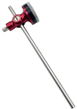 Harilla Martillo de Un Solo Pedal, Cabezal de Mazo de Bombo, Práctico Tambor Y Baqueta, Mazo de Pedal de Tambor para Reemplazar Baterías Electrónicas, Rojo