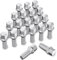 20 Stück MIKKUPPA Radschrauben Radbolzen M14x1,5 - Schaftlänge: 27mm,Kegelbund 60°,Schlüsselweite :17mm (Chrome Silber)