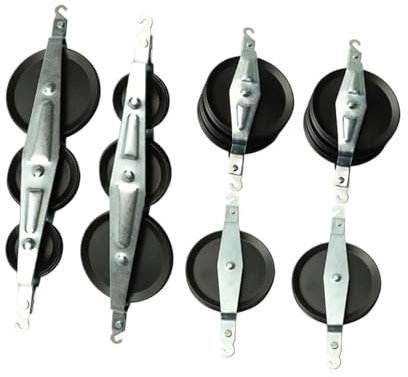 JISADER 6x Flaschenzug Set Flaschenzüge Praktisches Leichtes Physik Experiment Physik Flaschenzug