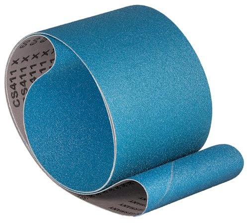 Klingspor Schleifband CS411X Zirkonkorund – 250 x 2800 mm – Körnung P36 – 10 Stück – für Metall Edelstahl Hartholz – hochreißfestes Gewebe – Profi-Schleifbänder für Bandschleifer und Kantenschleifer