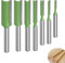Juego de 7 brocas para fresadora, fresa de ranura de aleación de 6 mm, para cortar madera y trabajos de carpintería DIY.