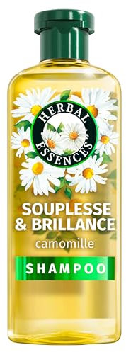 Herbal Essences Souplesse & Brillance Shampooing Camomille 250ml Cheveux Frisés et Ternes plus Souples et Brillants, Extrait de Camomille et Ingrédients d’Origine Naturelle