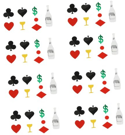 WEKADRIN Poker Thema Konfetti Aus Papier 15g Kreative Party Dekoration Las Vegas Tischkonfetti Für Feier Selbstgemacht
