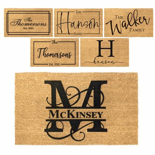 Personalized Welcome Doormat – Custom Name Front Door Mat, 18x30