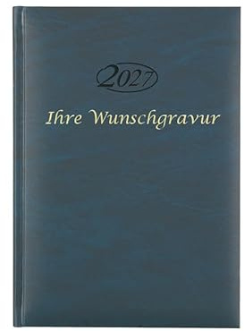Livepac-Office Buchkalender 2027 mit Gravur/Chefkalender/Farbe: blau