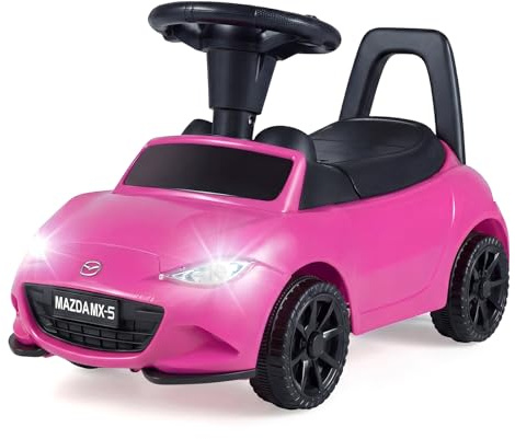 COSTWAY Rutschauto, Rutschfahrzeug mit Licht, Kippschutz & Stauraum unter dem Sitz, Kinderfahrzeug für Kinder von 1‑5 Jahren (Rosa)