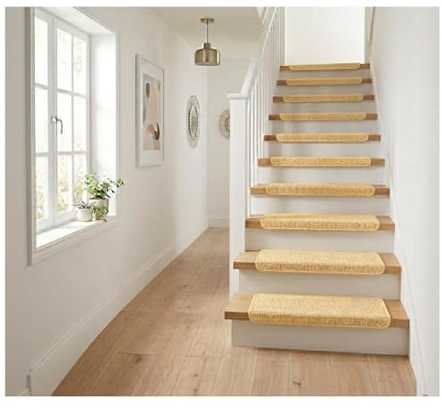 Kettelservice-Metzker Stufenmatten Sisal Rechteckig Creme-Honig 15 Stück