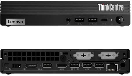 Lenovo ThinkCentre M80q Gen 3 Tiny Desktop Mini PC, Intel Core i5-12500, 16 GB RAM, SSD da 512 GB, tastiera US QWERTY WiFi, Bluetooth, Windows 11 Pro (ricondizionato)