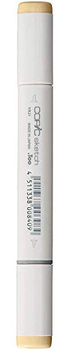 COPIC Sketch Marker Typ YR - 31, Light Reddish Yellow, professioneller Pinselmarker, mit einer Super-Brush-Spitze und einer Medium-Broad-Spitze