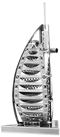 Fascinations Metal Earth ICX012 - 502880, Burj Al Arab, Konstruktionsspielzeug, 1 Metallplatine, ab 14 Jahren