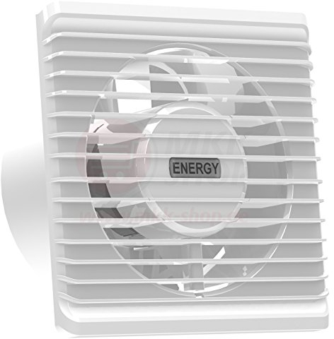 Badventilator Ø 100 mm in weiß mit Timer/Nachlauf Lüfter Ventilator Front Wandlüfter Wandventilator Badlüfter Ventilator Einbaulüfter Bad Küche leise 10 cm