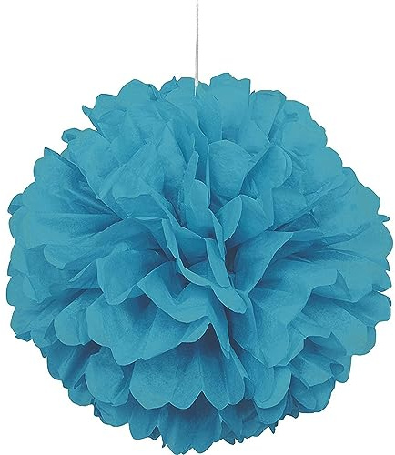 Unique Party 63203 - 40cm Teal Tissue Paper Pom Pom Party Decoration