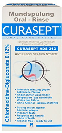 2 x Curasept ADS 212 Mundspülung/ 0,12% Chlorhexidine-Digluconate/ je 200ml/ PZN 04074194/ Ohne Alkohol
