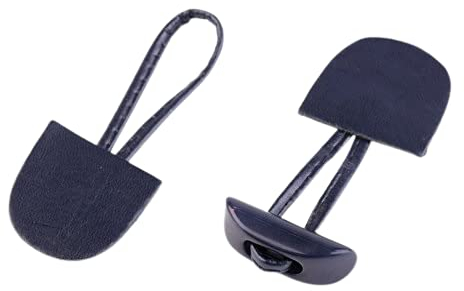 5 x Keilknopf Knebelknopf Knopf Rohling mit Verschluss (klein) navy *NEU