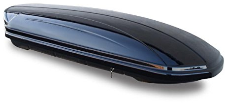 Dachbox VDPFL580 schwarz glänzend 580 Liter + AURILIS PRO Dachgepäckträger kompatibel mit FIAT Ducato 1994-2006