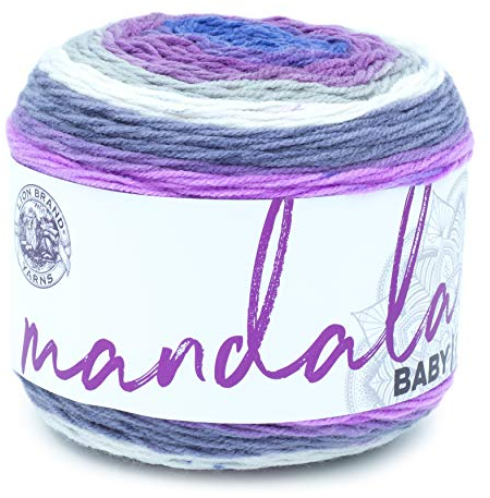 Lion Brand Yarn Company 526-210 Mandala Baby Yarn, Magic Moon, One Skein, Purple