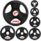 TnP Accessories. Olympic Weight Plates Rubber Coated Cast Iron Weights Plate Set – Tri Grip Radial – 1.25kg 2.5kg 5kg 10kg 15kg 20kg 25kg TriGrip Disc (15KG Pair)