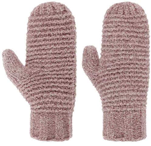 Seeberger Tajana Soft Fäustlinge Fausthandschuhe Strickhandschuhe Damenhandschuhe (One Size - rosa-meliert)