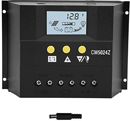 Contrôleur de charge solaire 50A, CM5024 contrôleur de charge solaire PWM 12V24V avec capteur de température Contrôleur de régulateur de charge solaire