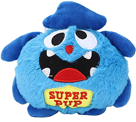 Dog Electric Bouncing Ball Toy, Monster Giggling Shake Ball Toy, Dog Barking, Bouncing and Shaking Motion Sensors, Help your Dog Exercise more and Have Fun(Blue Superman, Pisa Leaning Tower Type)